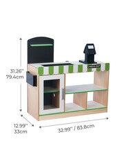 Teamson Home Green Austin Wooden Cashier Pretend Shop Set - Image 4 of 6