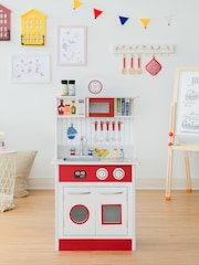 Teamson Home Red Madrid Interactive Wooden Play Kitchen Set - Image 6 of 6