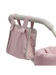 Teamson Home Pink Kids Dolls Foldable Pram Pushchair & Storage - Image 4 of 6