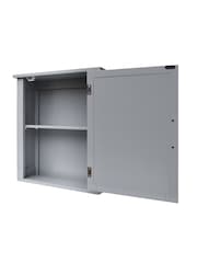 Teamson Home Grey Mercer Wooden Bathroom Storage Wall Cabinet Unit - Image 2 of 6