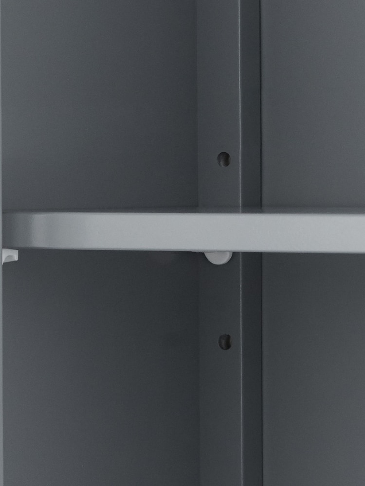 Teamson Home Grey Mercer Wooden Bathroom Storage Wall Cabinet Unit - Image 6 of 6