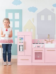 Teamson Home Pink Charlotte Interactive Wooden Play Kitchen Set - Image 2 of 4