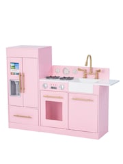 Teamson Home Pink Charlotte Interactive Wooden Play Kitchen Set - Image 4 of 4
