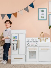 Teamson Home White Charlotte Interactive Wooden Play Kitchen Set - Image 2 of 4
