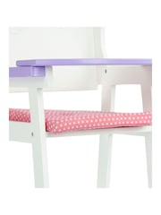Teamson Home White Kids Wooden Baby Doll Furniture High Chair Playset - Image 6 of 6