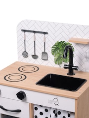 Teamson Home Black Philly Interactive Modern Wooden Play Kitchen Set - Image 4 of 6