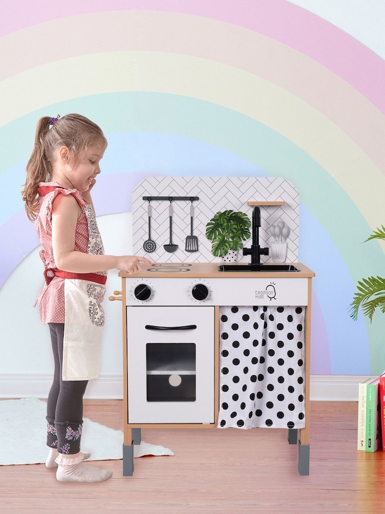 Teamson Home Black Philly Interactive Modern Wooden Play Kitchen Set - Image 6 of 6