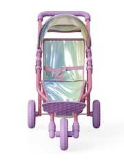 Teamson Home Purple Kids Magical Dolls Foldable Pushchair with Storage - Image 3 of 6