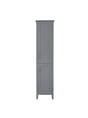 Teamson Home Grey Mercer Wooden Bathroom Tall Linen Storage Cabinet Unit - Image 2 of 6