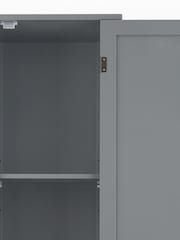 Teamson Home Grey Mercer Wooden Bathroom Tall Linen Storage Cabinet Unit - Image 6 of 6