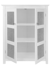 Teamson Home White Connor Wooden Bathroom Storage Floor Cabinet Unit - Image 3 of 4