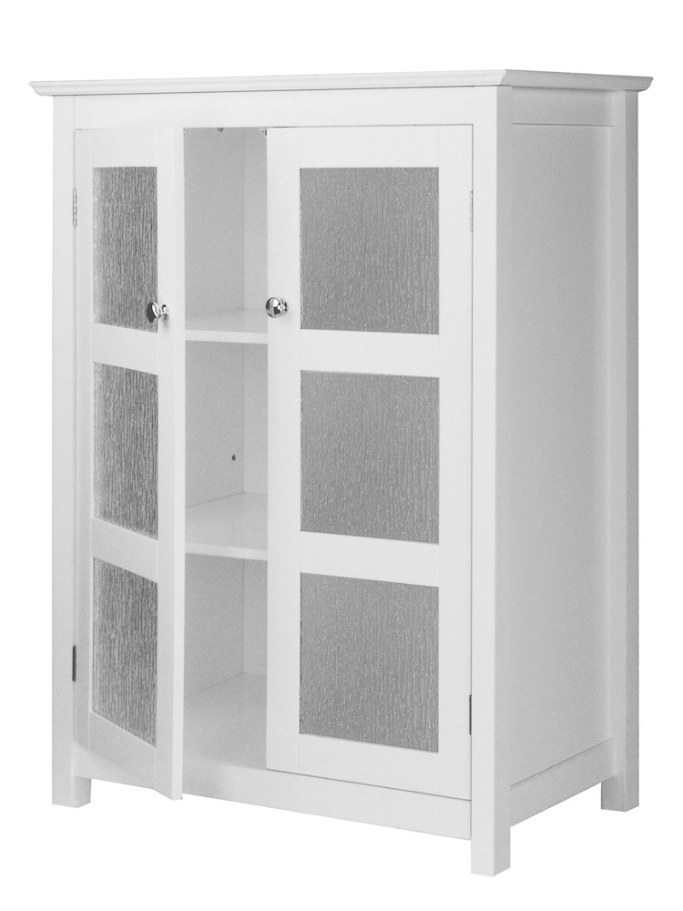 Teamson Home White Connor Wooden Bathroom Storage Floor Cabinet Unit - Image 4 of 4
