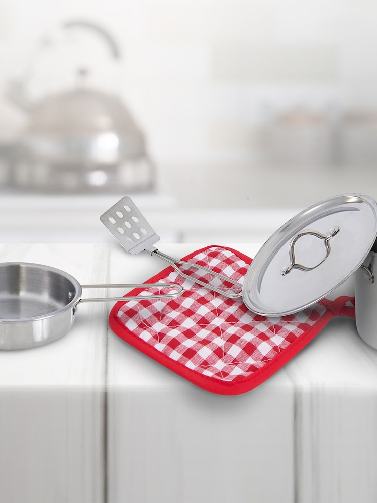 Teamson Home Silver Play Pretend Kitchen Cooking Accessory Set - Image 1 of 6