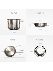 Teamson Home Silver Play Pretend Kitchen Cooking Accessory Set - Image 3 of 6