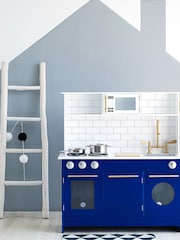 Teamson Home Blue Berlin Interactive Pretend Wooden Play Kitchen Set - Image 1 of 6
