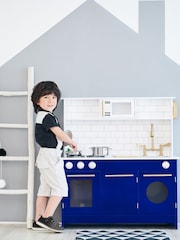 Teamson Home Blue Berlin Interactive Pretend Wooden Play Kitchen Set - Image 6 of 6