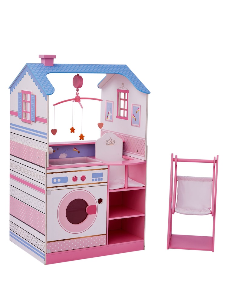 Teamson Home White Kids Baby Dolls Wooden Play Changing Station Set - Image 4 of 4