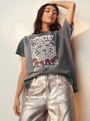 Charcoal Grey Country Music Sessions Western 100% Cotton Graphic T-Shirt - Image 2 of 6