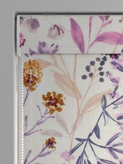 Mauve Purple Botanical Made to Measure Roman 100% Cotton Blind - Image 3 of 6