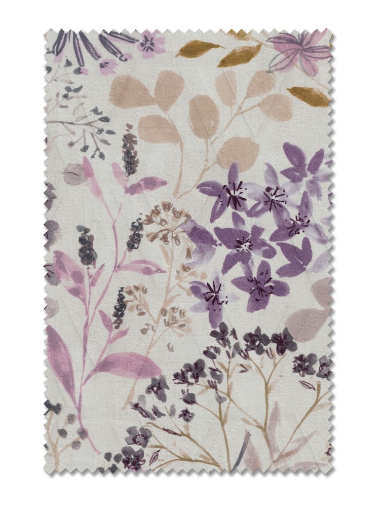 Mauve Purple Botanical Made to Measure Roman 100% Cotton Blind - Image 6 of 6