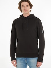 Calvin Klein Jeans Monogram Badge Logo Black Hoodie - Image 1 of 6