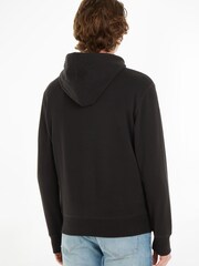 Calvin Klein Jeans Monogram Badge Logo Black Hoodie - Image 2 of 6
