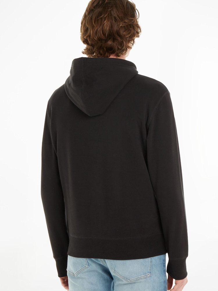 Calvin Klein Jeans Monogram Badge Logo Black Hoodie - Image 2 of 6