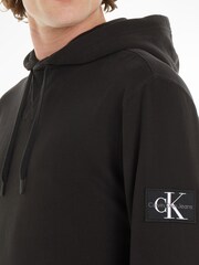 Calvin Klein Jeans Monogram Badge Logo Black Hoodie - Image 3 of 6