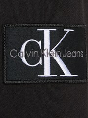 Calvin Klein Jeans Monogram Badge Logo 100% Cotton Crew Neck Black Sweatshirt - Image 6 of 6