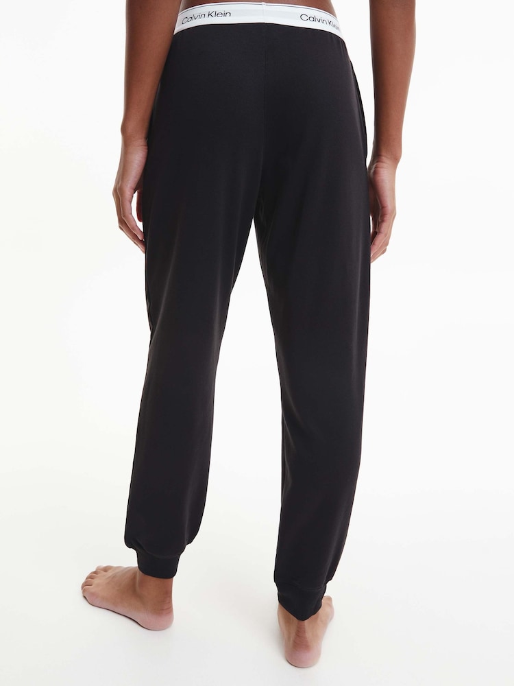 Calvin Klein Black Modern Cotton Loungewear Joggers - Image 2 of 6