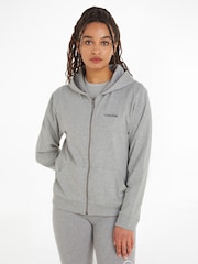 Calvin Klein Grey Modern Cotton Loungewear Full Zip Hoodie - Image 1 of 6