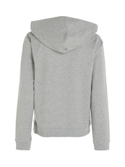 Calvin Klein Grey Modern Cotton Loungewear Full Zip Hoodie - Image 5 of 6