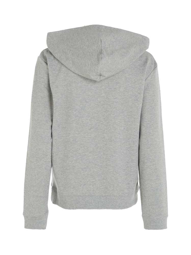 Calvin Klein Grey Modern Cotton Loungewear Full Zip Hoodie - Image 5 of 6