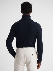 Reiss Navy Skipton Slim Fit Wool Roll Neck Jumper - Image 5 of 5