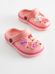 Peach Pink Hearts Character Clogs - Image 1 of 5
