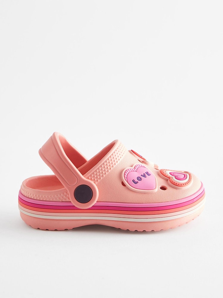 Peach Pink Hearts Character Clogs - Image 2 of 5