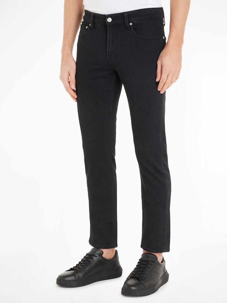 Calvin Klein Jeans Slim Fit Black Jeans - Image 1 of 5