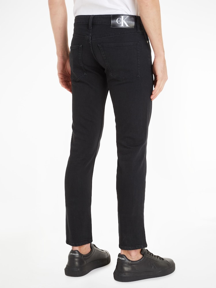 Calvin Klein Jeans Slim Fit Black Jeans - Image 2 of 5