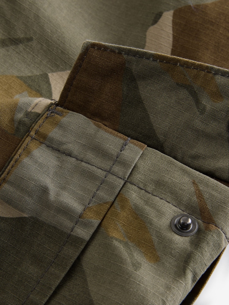 Khaki Camo Cargo 100% Cotton Shorts - Image 2 of 4