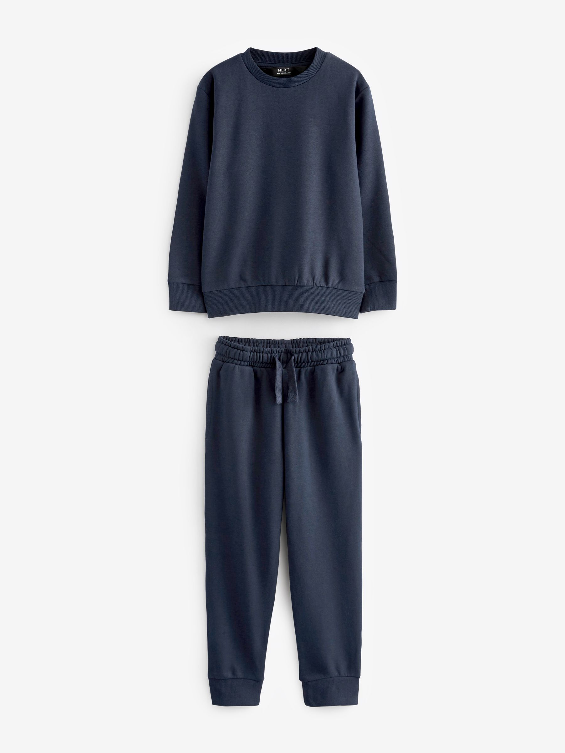 Buy Blue Navy Plain Jersey Sweatshirt and Joggers Set (3mths