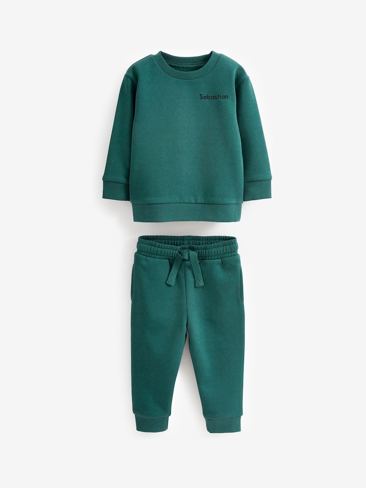 Personalised Jersey Sweatshirt and Joggers Set (3mths-7yrs) - Image 1 of 2