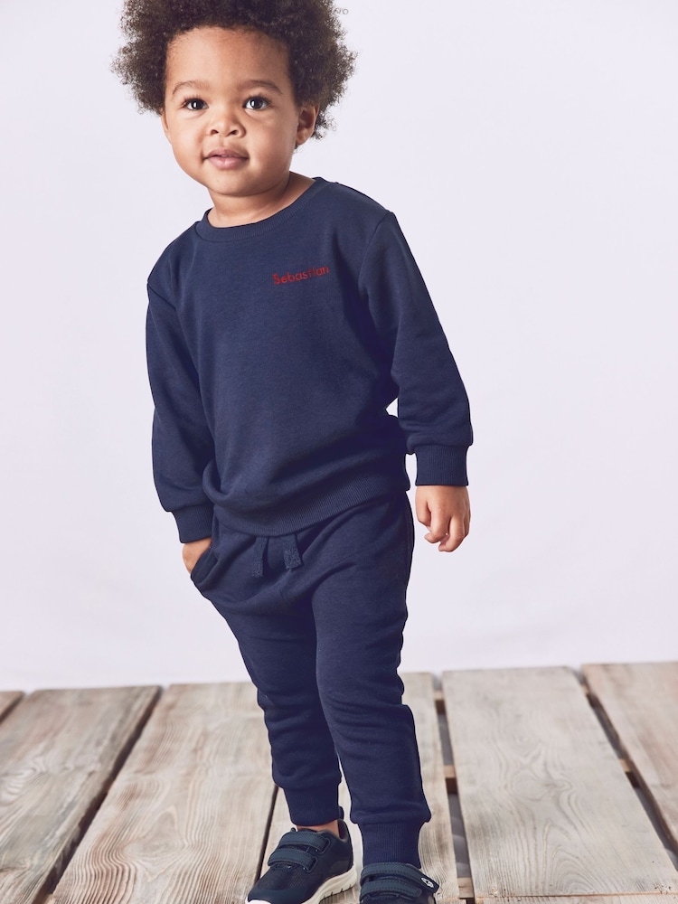Personalised Jersey Sweatshirt and Joggers Set (3mths-7yrs) - Image 1 of 2