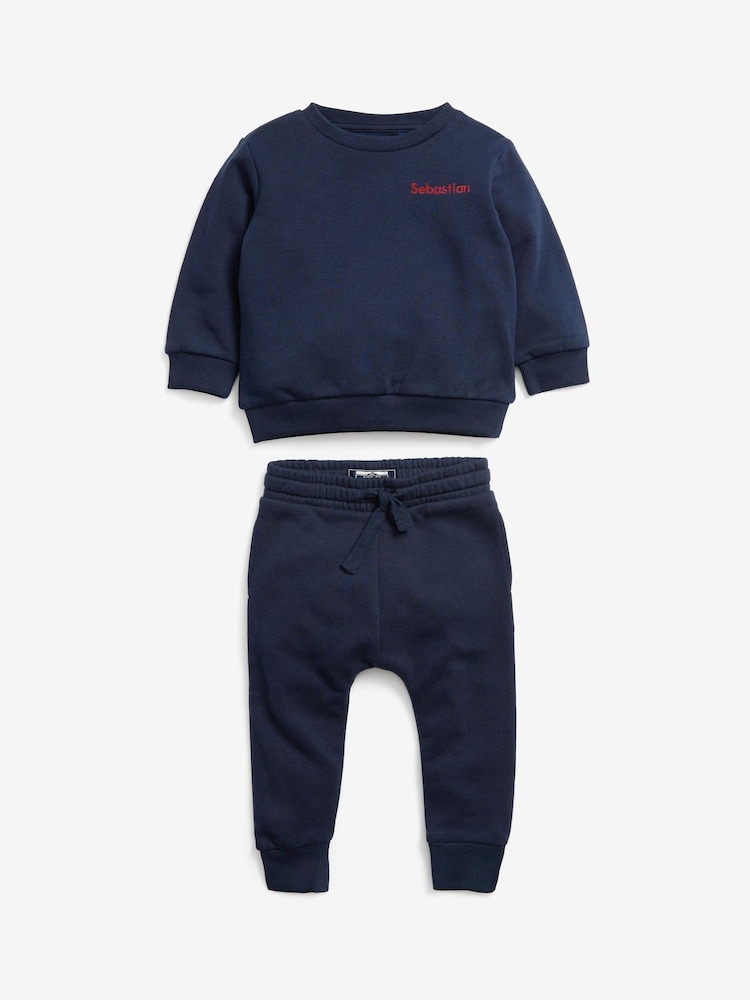 Personalised Jersey Sweatshirt and Joggers Set (3mths-7yrs) - Image 2 of 2