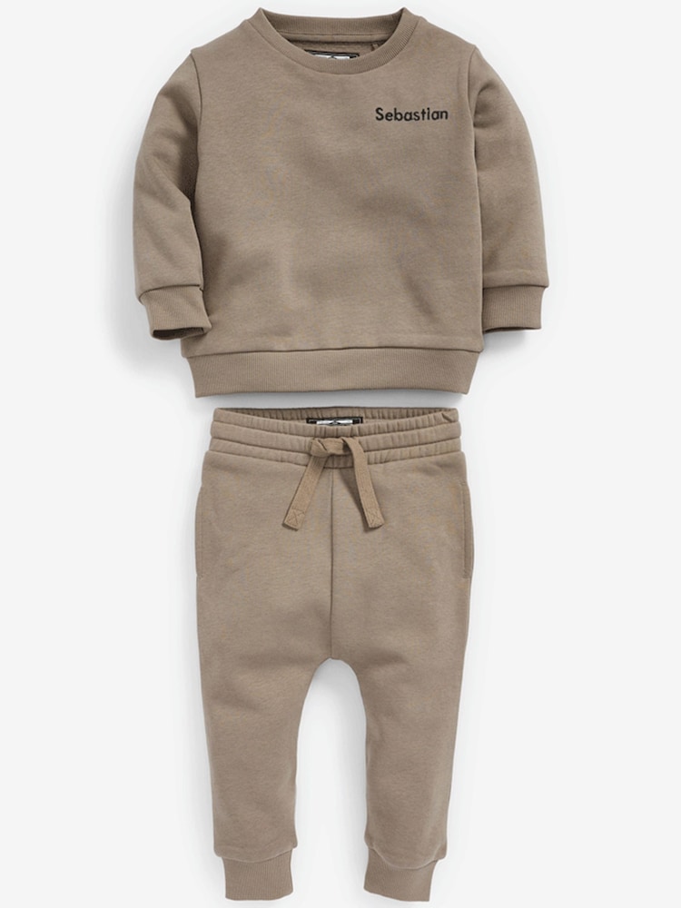 Personalised Jersey Sweatshirt and Joggers Set (3mths-7yrs) - Image 2 of 2