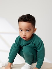 Green Plain Jersey Sweatshirt and Joggers Set (3mths-7yrs) - Image 2 of 6