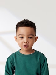 Green Plain Jersey Sweatshirt and Joggers Set (3mths-7yrs) - Image 4 of 6