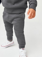 Grey Charcoal Plain Jersey Sweatshirt and Joggers Set (3mths-7yrs) - Image 4 of 7