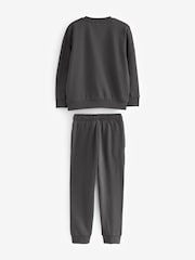 Grey Charcoal Plain Jersey Sweatshirt and Joggers Set (3mths-7yrs) - Image 7 of 7