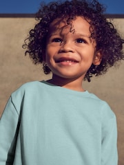 Blue Mineral Plain Jersey Sweatshirt and Joggers Set (3mths-7yrs) - Image 3 of 5