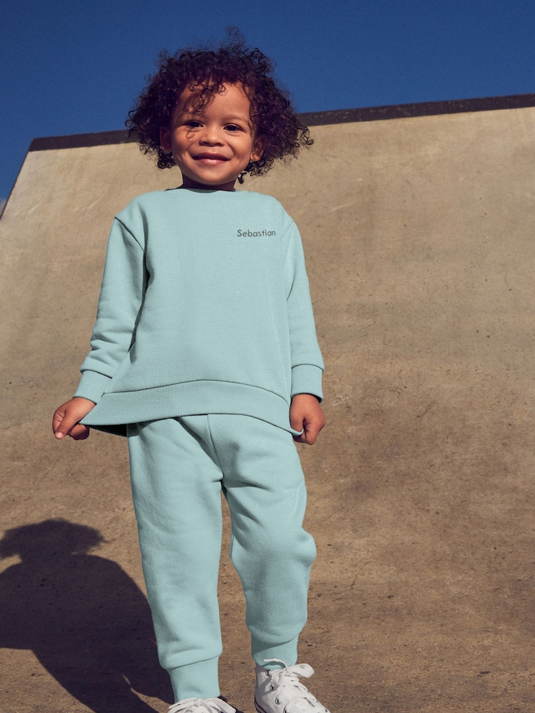 Personalised Jersey Sweatshirt and Joggers Set (3mths-7yrs) - Image 1 of 2